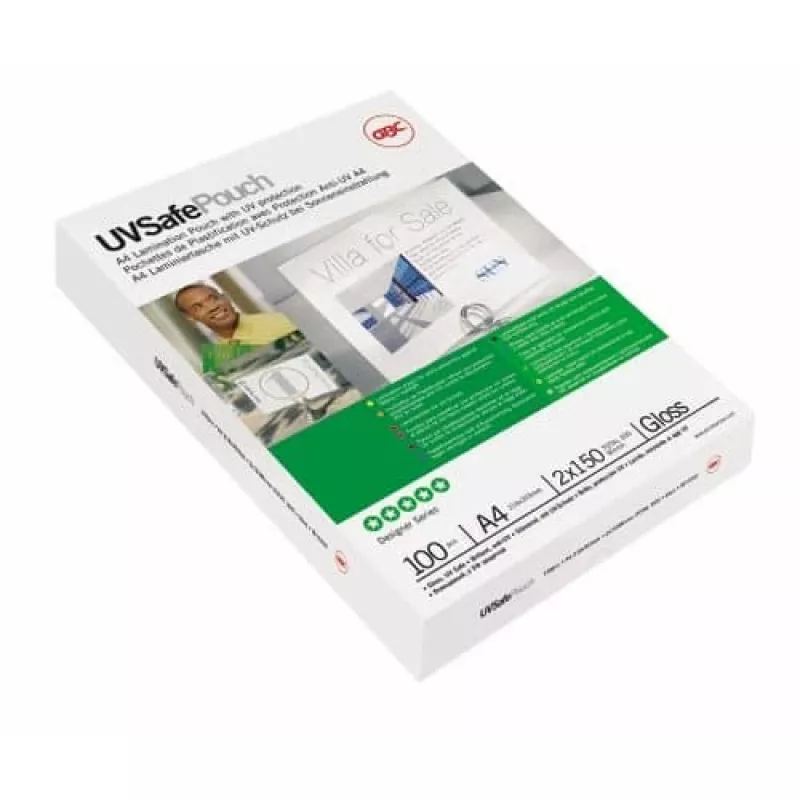 Busta per laminazione GBC A4 protezione UV 150 micron, lucida, A4, 100 pz.