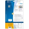 Etichette autoadesive per stampante HERMA Labels A4 25,4x10 mm bianco adesione extra forte carta opaca 4725 pz.