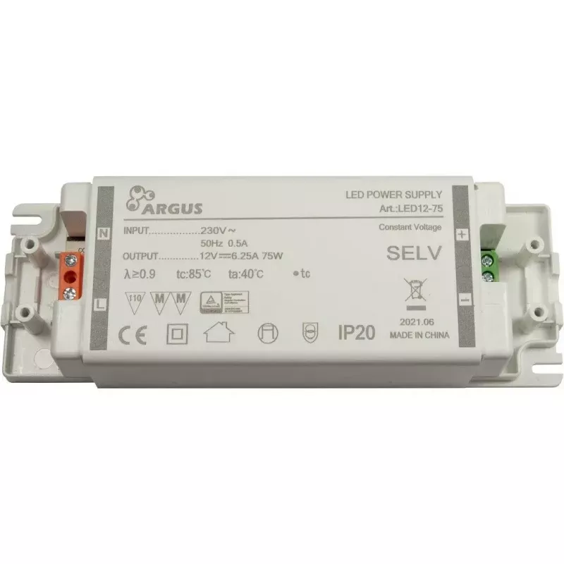Driver LED Inter-Tech LED12-75 75W IP20 100000h