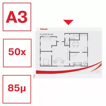 Esselte Quality Pocket A3 orizzontale, 30% plastica riciclata da materiale pre-consumo