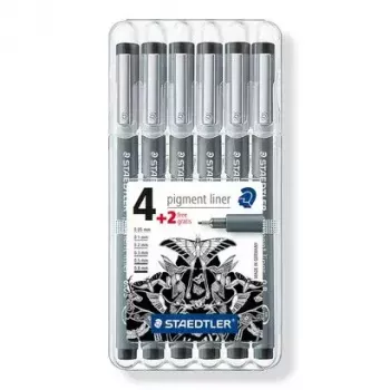 Fineliner Staedtler 308 SB6P nero 6 pezzi