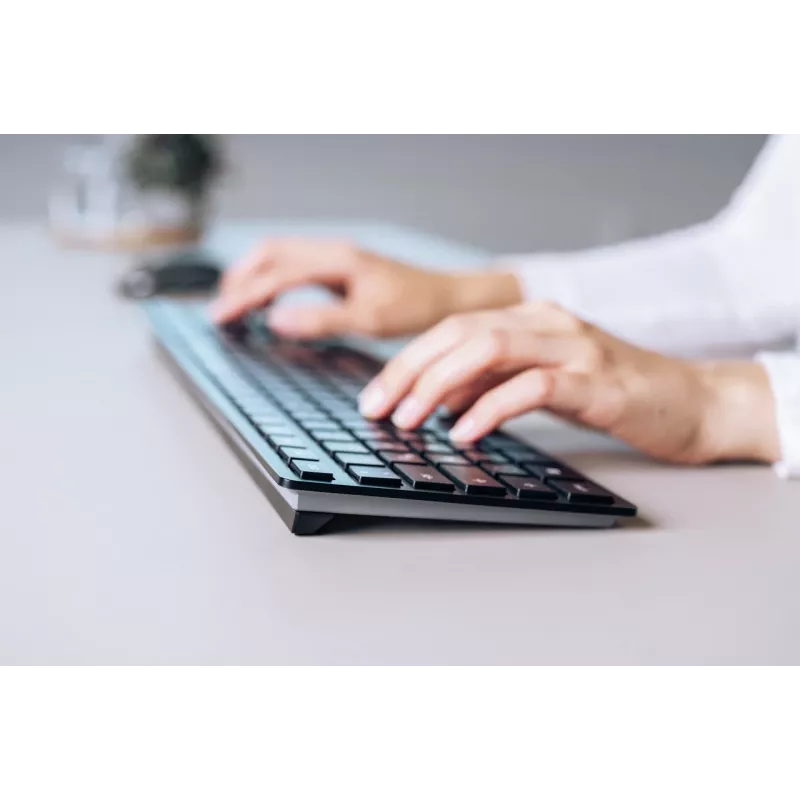 Tastiera sottile CHERRY KW 9100 universale RF Wireless + Bluetooth QWERTY nordico nero