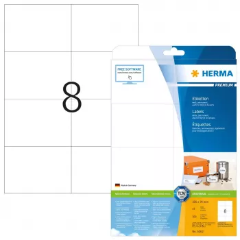 Etichette adesive per stampante HERMA Labels Premium A4 105x74 mm