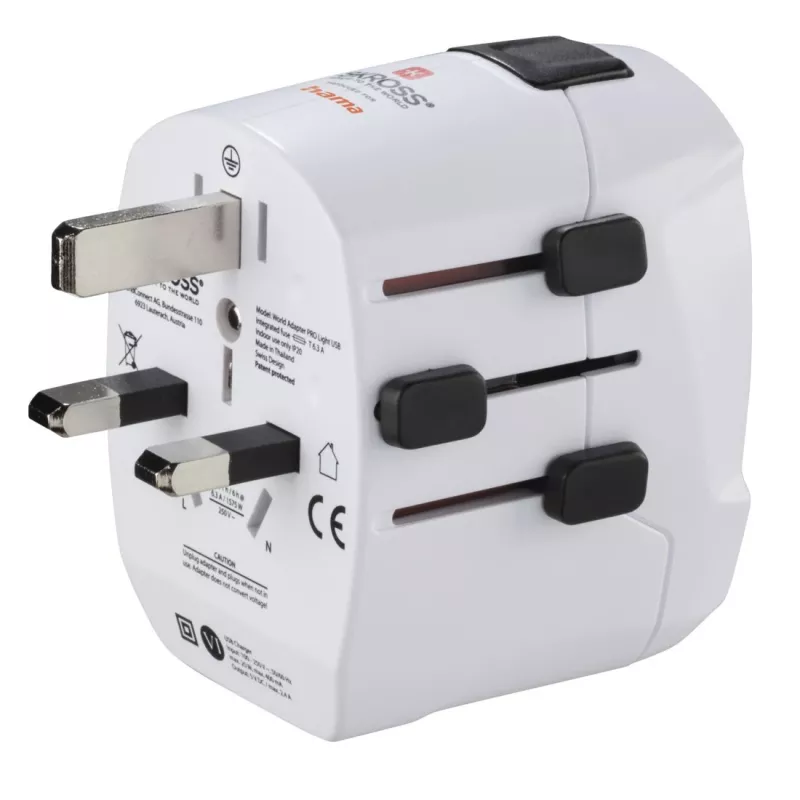 Hama World Travel Pro Light Alimentatore USB universale bianco