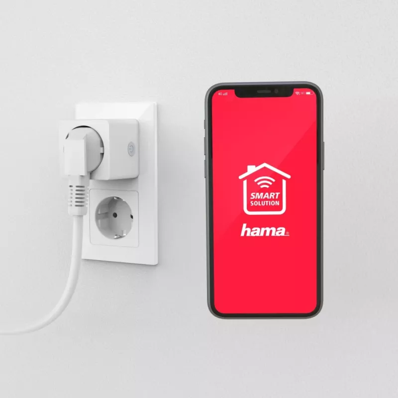 Hama Mini presa smart WiFi 00176573, 16 A, 3680 W, bianco