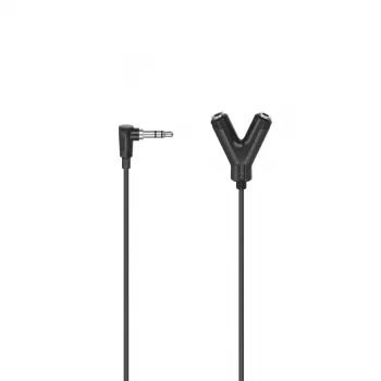 Hama 00205190 Cavo audio 0,2 m 3,5 mm connettore maschio a 2 x 3,5 mm connettore femmina nero