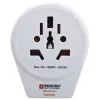 Hama Adattatore da viaggio USB mondo-su-Europa universale bianco
