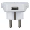 Hama Adattatore da viaggio USB mondo-su-Europa universale bianco