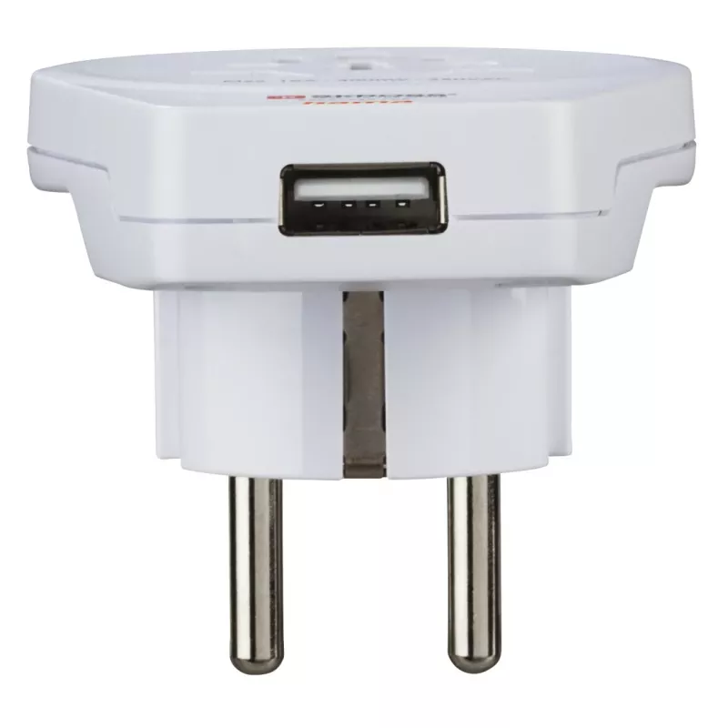 Hama Adattatore da viaggio USB mondo-su-Europa universale bianco
