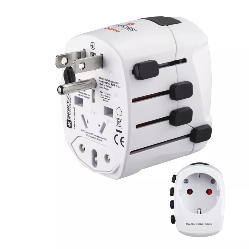 Hama World Travel Pro Adattatore di rete universale bianco