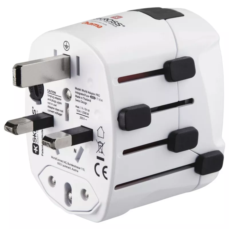 Hama World Travel Pro Adattatore di rete universale bianco