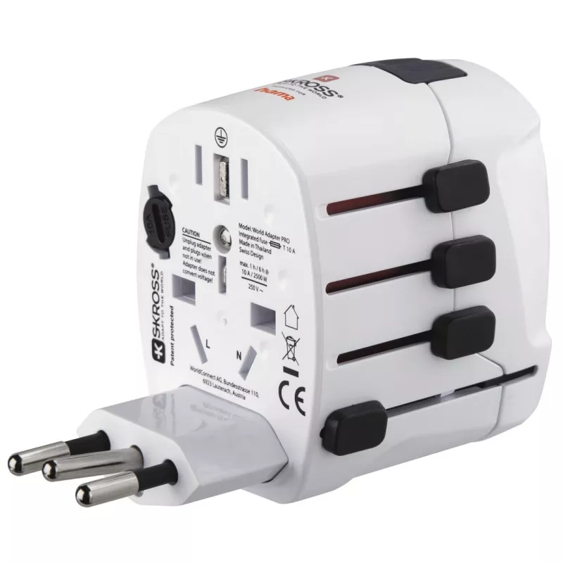 Hama World Travel Pro Adattatore di rete universale bianco