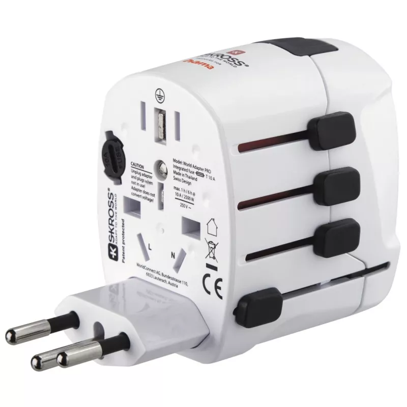 Hama World Travel Pro Adattatore di rete universale bianco