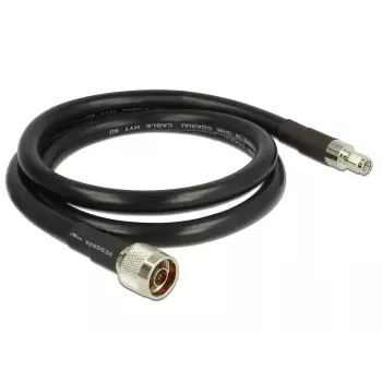 Cavo coassiale DeLOCK 1 m N/RP-SMA CFD400 LLC400 nero