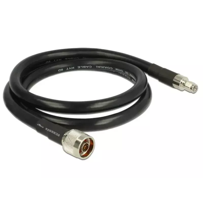 Cavo coassiale DeLOCK 1 m N/RP-SMA CFD400 LLC400 nero