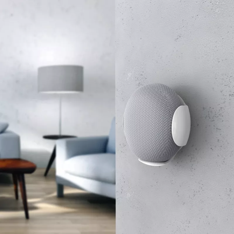 Hama 00181531 supporto a parete per Google Home/Nest Mini, bianco