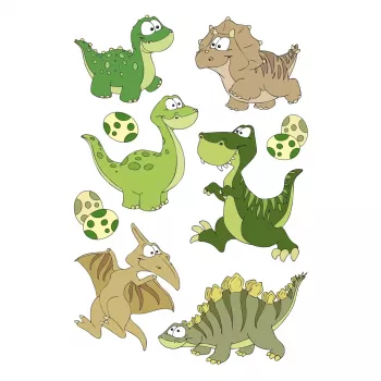 Adesivi decorativi HERMA 15512 multicolore dinosauri 9 pezzi
