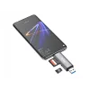 Equip Lettore di schede con hub USB 3.0, OTG, MicroSD (TransFlash), MicroSDHC, SD, SDHC, grigio, CE & RoHS, USB 3.2 Gen 1 (3.1 Gen 1) Type-A/Type-C, 202 mm, 12 mm