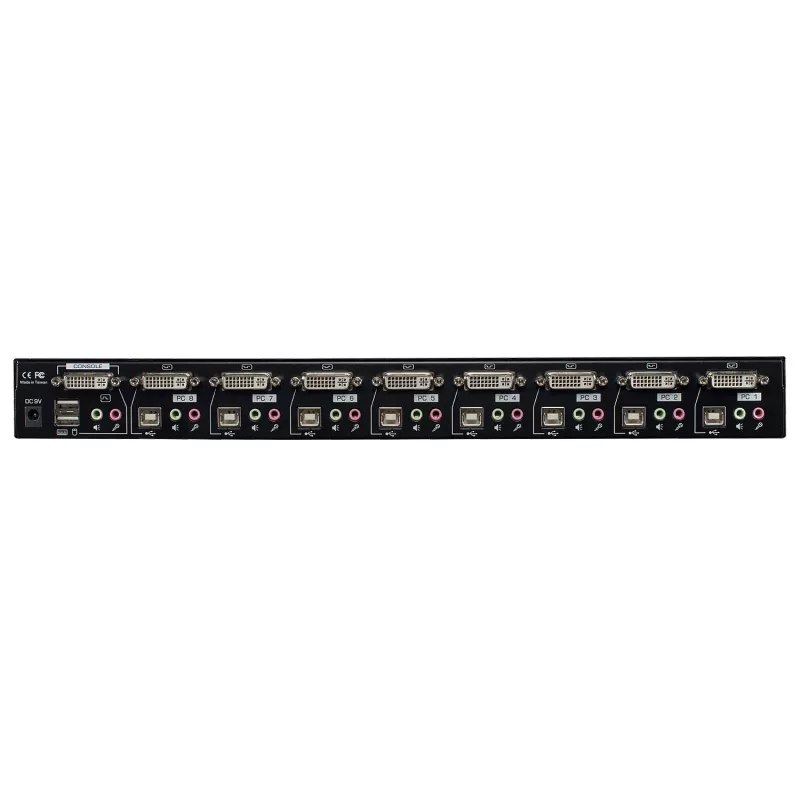Lindy switch KVM Pro 8 porte DVI-I Single Link, USB 2.0 e audio