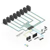 Lindy switch KVM Pro 8 porte DVI-I Single Link, USB 2.0 e audio
