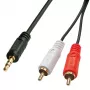 Lindy cavo Premium phono a 3,5 mm 5 m, 2 x RCA, connettore maschio, 3,5 mm, connettore maschio, 5 m, nero