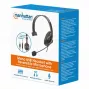 Manhattan headset mono over-ear (USB), microfono boom reversibile (imbottito), confezione retail, controllo volume/muto in-line, cuscinetto auricolare imbottito, USB-A per audio e microfono, cavo 2 m, tre anni di garanzia