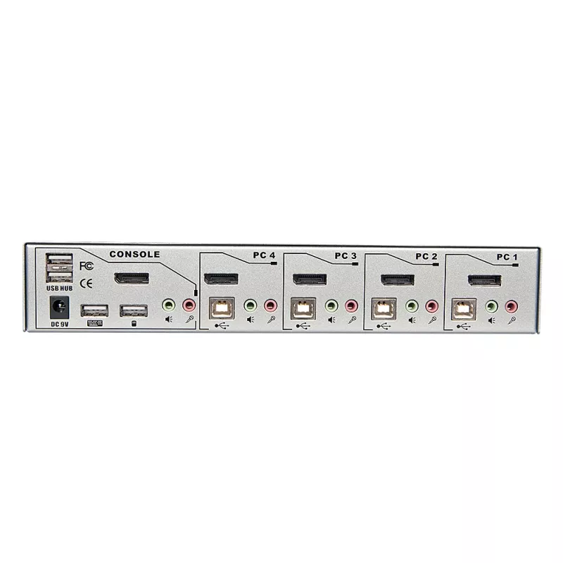 Lindy switch KVM Pro 4 porte USB 2.0, DisplayPort 1.2 con TTU