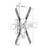 Equip 650405 supporto TV a parete articolato, 23-55 pollici, 30 kg, nero