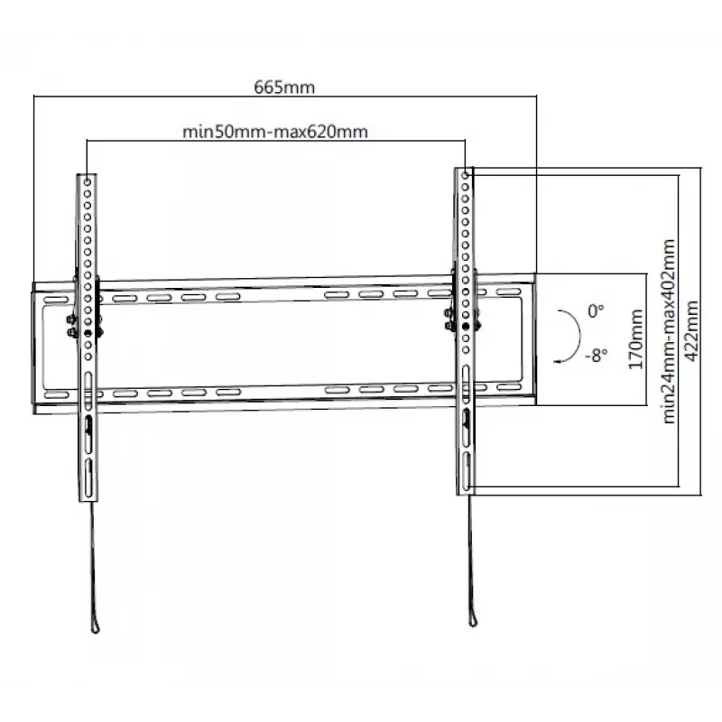 Equip 650334 staffa a parete per TV low-profile 37 pollici-75 pollici