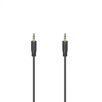 Hama Flexi-slim cavo audio 0,75 m 3,5 mm nero connettore maschio a connettore maschio placcato oro