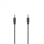 Hama Flexi-slim cavo audio 0,75 m 3,5 mm nero connettore maschio a connettore maschio placcato oro