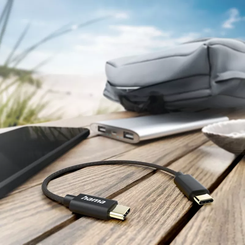 Cavo USB Hama 00201604 USB 2.0 0,2 m USB-C nero
