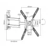 Supporto a parete per TV articolato Equip 650407 da 23 pollici a 55 pollici