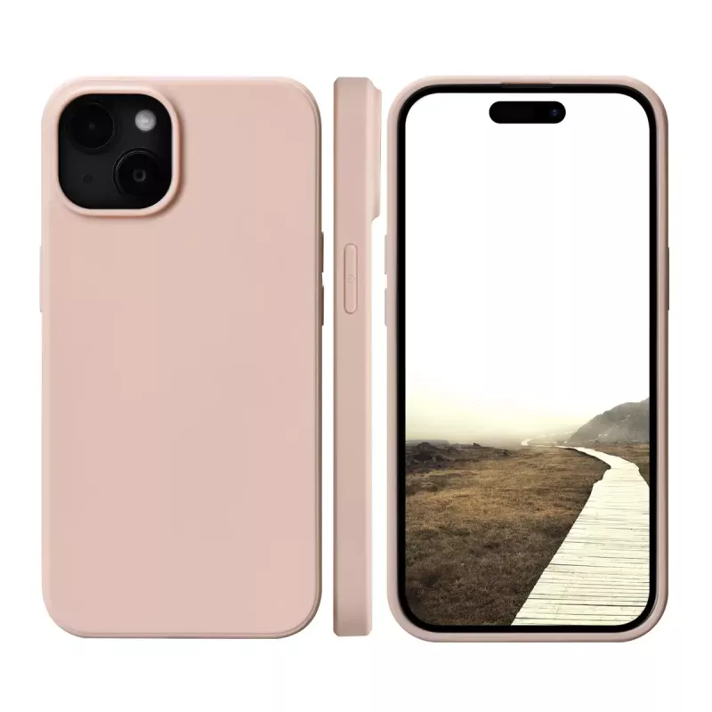 Custodia dbramante1928 iPhone 15 rosa sabbia Monochromatic