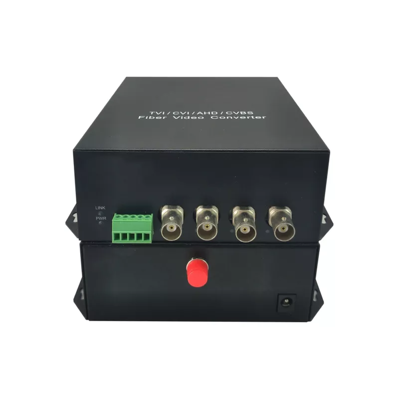 Trasmettitore AV LevelOne kit extender 4 canali BNC su fibra ottica 20 km