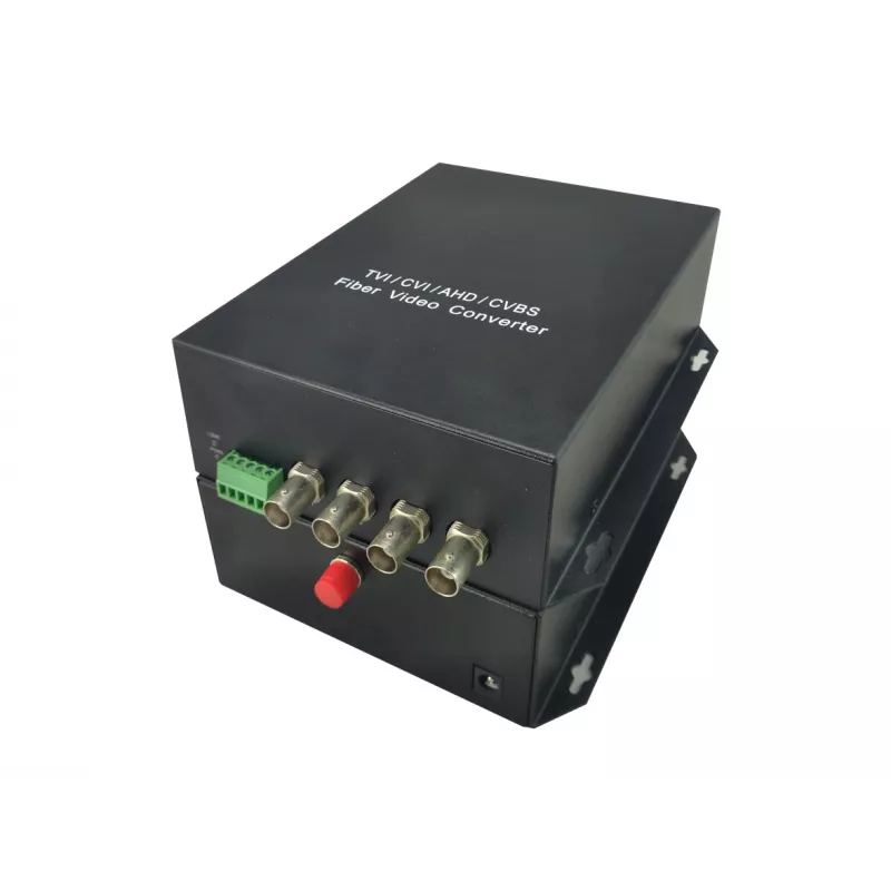 Trasmettitore AV LevelOne kit extender 4 canali BNC su fibra ottica 20 km