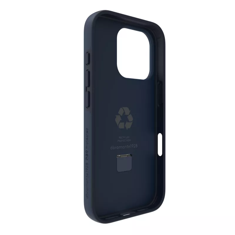 dbramante1928 Iceland Ultra D3O MS Kick IUK1DABL6291 cover posteriore con supporto per Apple iPhone 16, MagSafe, D3O, plastica, blu