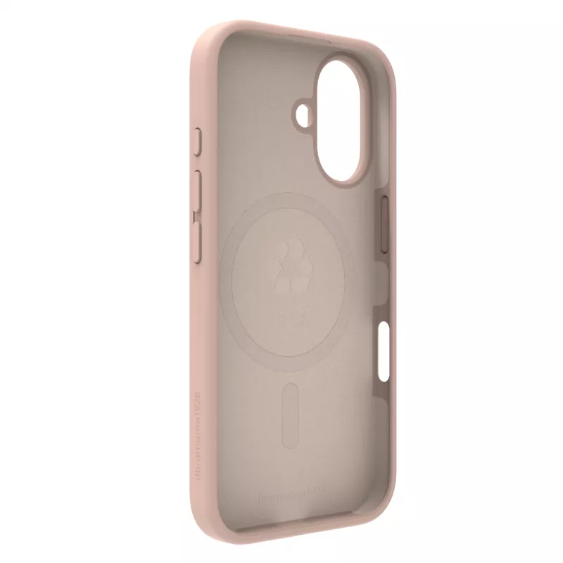 dbramante1928 Monaco MagSafe MO61PISA6314 cover posteriore per Apple iPhone 16, silicone/plastica, Pink Sand