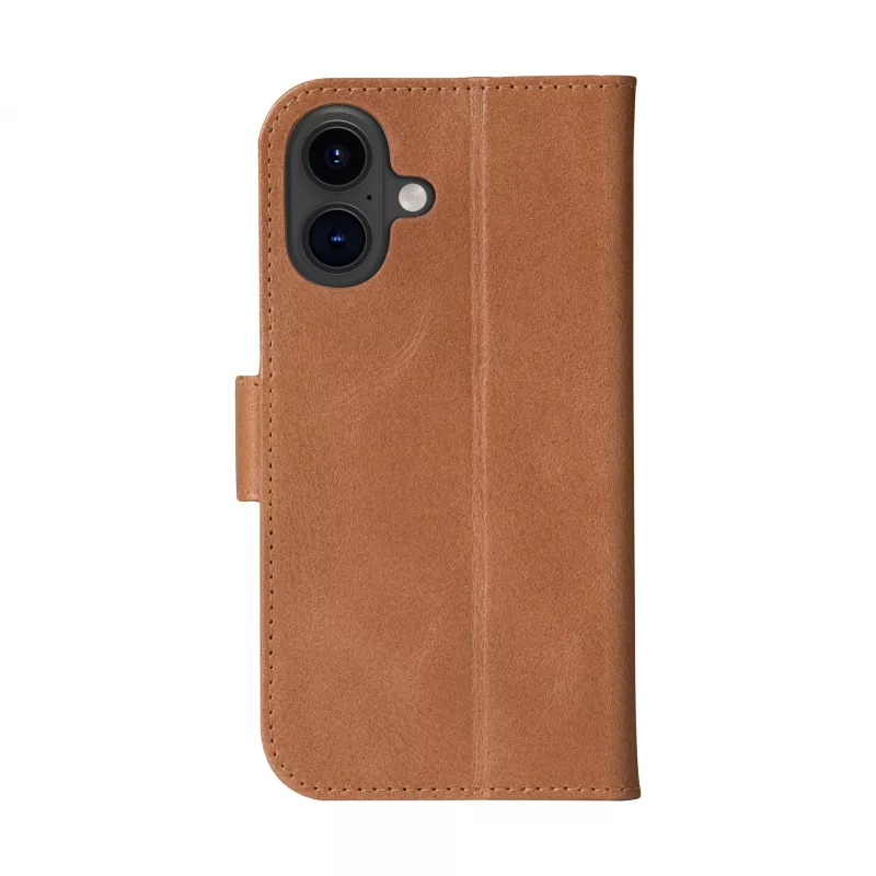 Custodia folio dbramante1928 Copenhagen iPhone 16 tan 3 tasche per carte