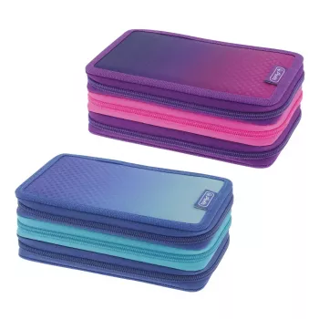 Herlitz TriCase Dip Dye 31 pz. blu turchese poliestere 190x115x70 mm
