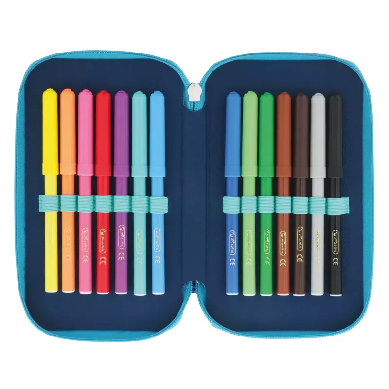 Herlitz TriCase Dip Dye 31 pz. blu turchese poliestere 190x115x70 mm