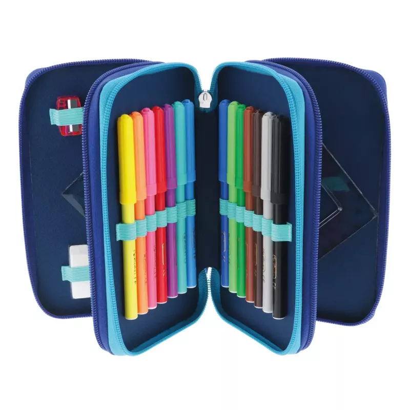Herlitz TriCase Dip Dye 31 pz. blu turchese poliestere 190x115x70 mm