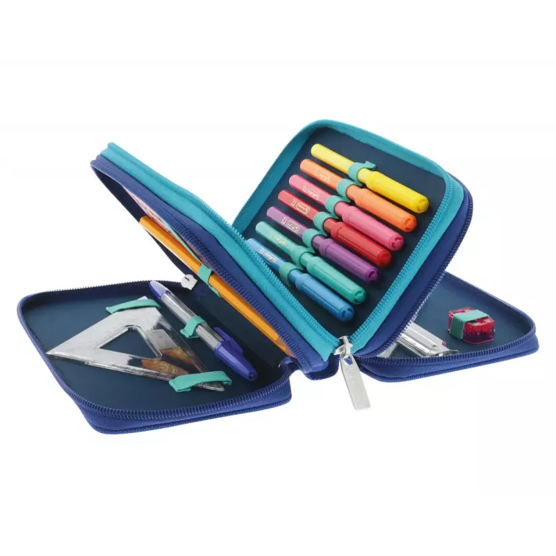 Herlitz TriCase Dip Dye 31 pz. blu turchese poliestere 190x115x70 mm