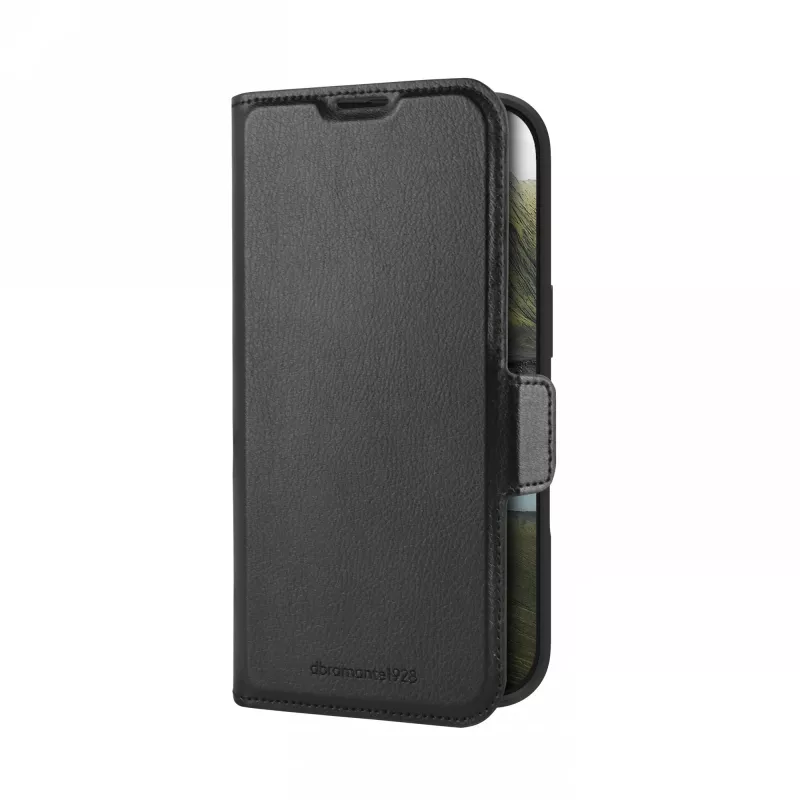 dbramante1928 Oslo Pro OP61BL006342 custodia a libro per Apple iPhone 16 Pro, PU/plastica, nera