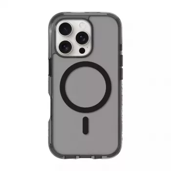 Custodia per smartphone LAUT CRYSTAL MATTER X per iPhone 16 Pro, trasparente/nero, PC+TPU, per schermo da 6,1 pollici