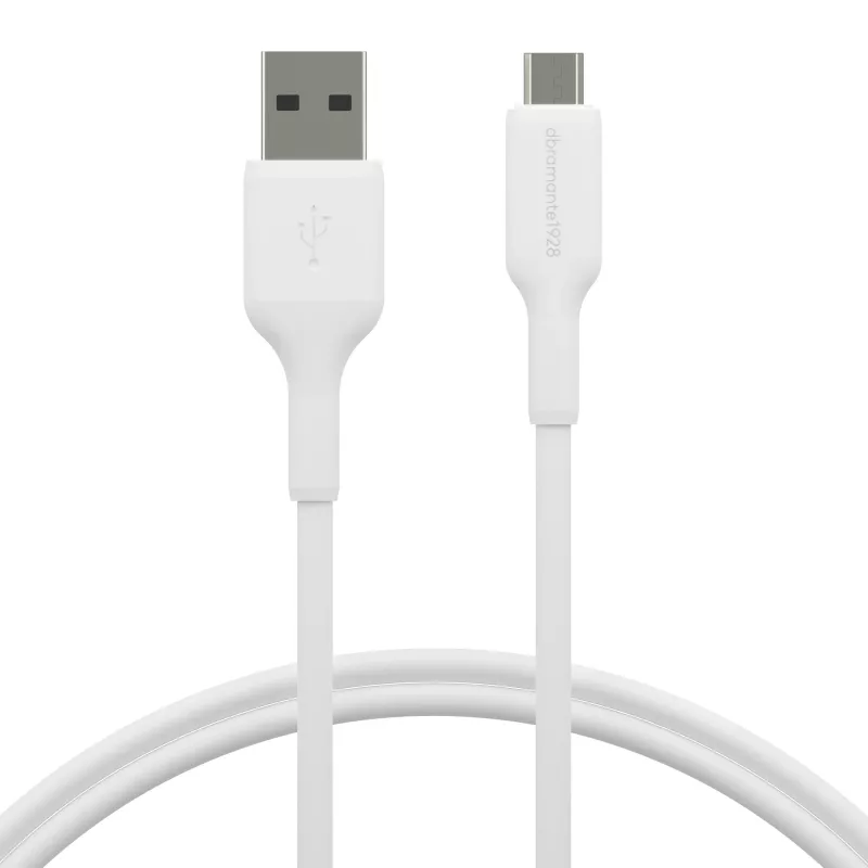 dbramante1928 re-charge – cavo 1 m USB-A – Micro-USB – W, 1 m, USB A, Micro-USB A, USB 2.0, 0,48 Gbit/s, bianco