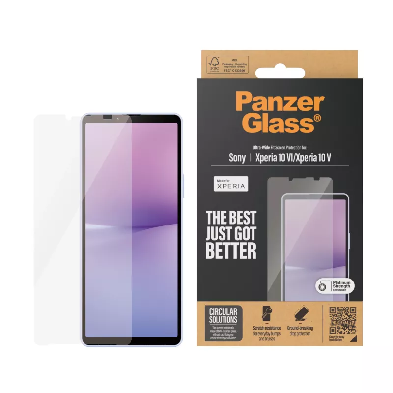 Protezione display PanzerGlass Sony Xperia 10 VI Ultra-Wide Fit antigraffio antiurto