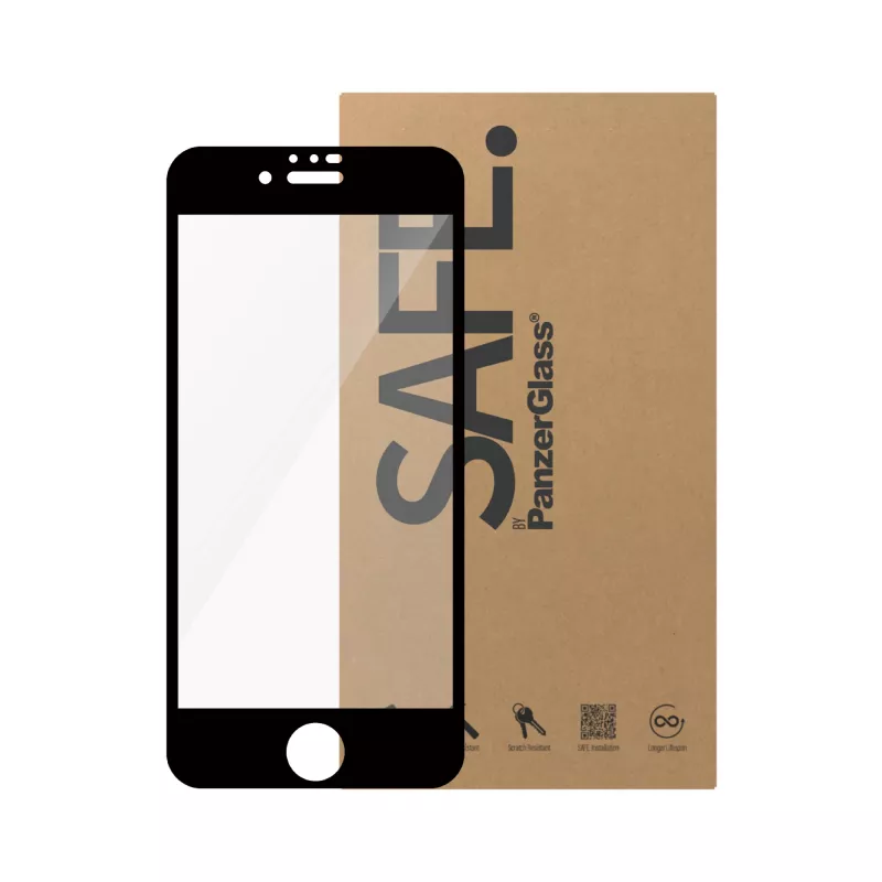 PanzerGlass SAFE. by ® protezione display iPhone SE (2020, 2022) | 8 | 7 | 6s | 6 | Ultra-Wide Fit | BULK