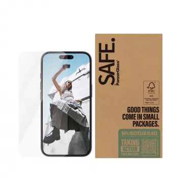 Protezione schermo PanzerGlass SAFE. by ® iPhone 16 15 Ultra-Wide Fit antigraffio antiurto