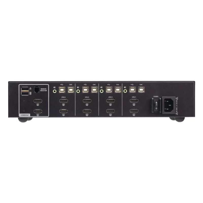 KVM-Switch ATEN 4 porte USB HDMI Dual Display Secure con CAC (4 computer, 4K UHD 3840×2160)